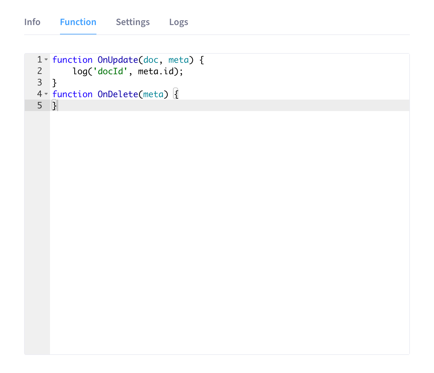 The 'Function' tab of the 'New Function' fly-out menu.